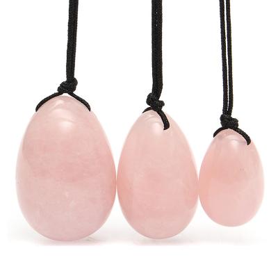 China Wholesale natural polished folk art rose quartz yoni egg, yoni egg gemstone eggs for sale