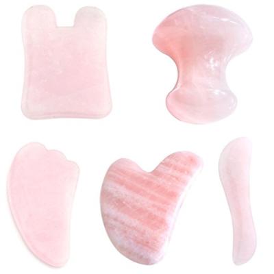 China Wholesale Natural Stone Body Jade Hand Held Roller Rose Quartz Mushroom For Face Slimming for sale