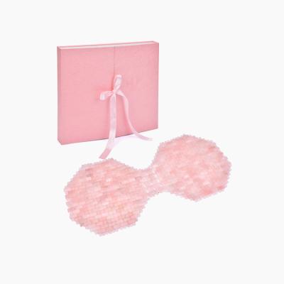 China Pure Handmade Pure Handmade Fine Polishing Natural Jade Pink Quartz Breast Mask Sheet for sale