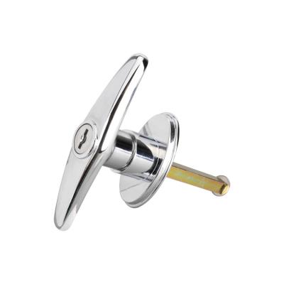 China Easy Installation Products Hot Zinc Alloy Flat Metal Cabinet Door Handle Lock for sale