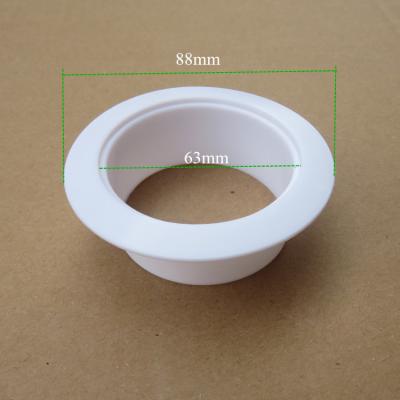 China PP 63mm Dia Plastic Detachable Air Conditioning Interior Wall Hole Cover White Integrated for sale