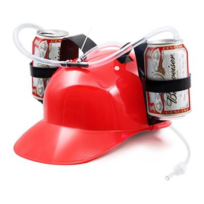 China Double Drinking Helmet Hard Hat Beer Soda Drinking Box Straw Drinking Kitchen Utensils 210804-06 for sale