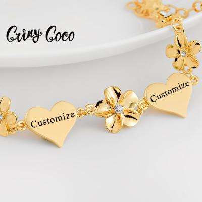 China Cocos Heart Cring Baby and Mom Chian Hawaiian Bracelets Name Bracelet Hawaiian Jewelry Custom Made Bracelets Wholesale for sale