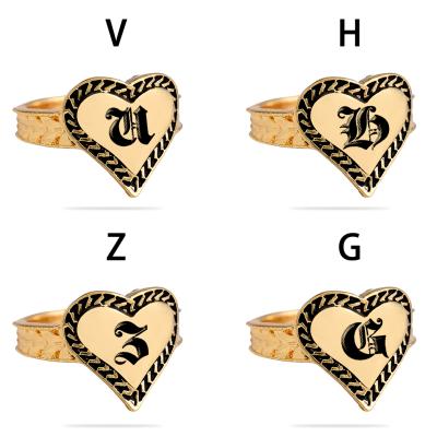 China Cocos Cring New Hawaiian Gold Plated Rings Custom Name Rings Enamel Big Samoan Letter A Since C Polynesian Jewelry Hawaiian Rings for sale