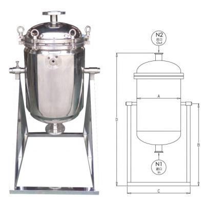 China Stainless Steel Inverted Filter for Food Core Components Pressure Vessel for sale