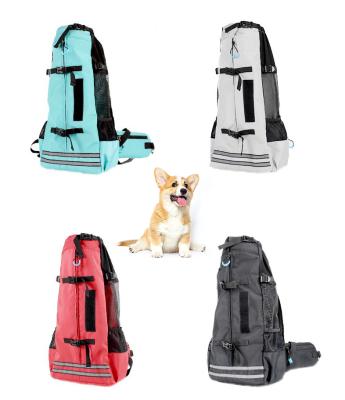 China Pet Carrier Backpack Carrier Large Dog Trainer Outdoor Breathable Sport Sack Bag Increasing Pet Sports Backpack Carrier for sale