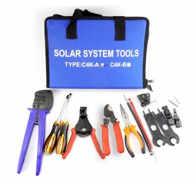 China Solar System Panel Cable Connector Stripper C4 K-A Crimping Solar Installation Tool Kit Solar Tool Kit for sale