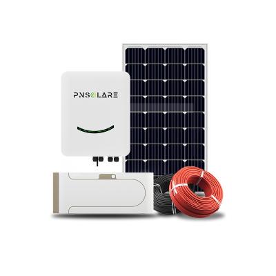 China Pnsolare 6kw 0ff 10kw Home Grid 1000 Watt Solar Panel System Price Use Gel Battery 12v 250ah Long Life Duration for sale