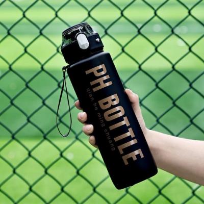 China Bpa Free 1000ml 1 Litre Sipper Water Bottle With Straw For Adults Gradient Color 32 Ounce  Large Capacity  Many Colors Reusable Odour Free for sale