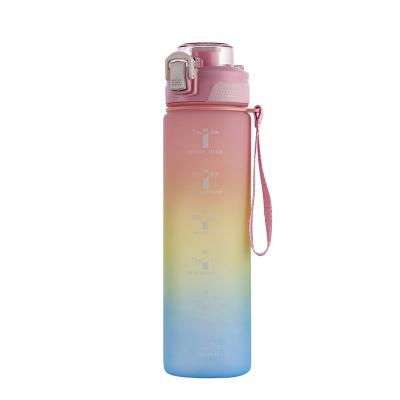 China Customized Portable Summer Large Capacity Personalized Sports Water Bottles Plastic Water Bottle 1000ml 32oz Outdoor Sports Activities Travel Cycling for sale