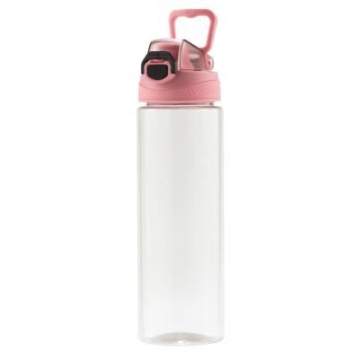 China Renewable RPET Stylish 700 Ml Water Bottle Plastic Portable Handle Fashion Plastic Sports Water Bottles For Adults With GRS Certification for sale