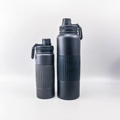 China 550/750/960/1200/1800ML Stainless Steel Flask 1.8 Litre Double Walled Stainless Steel Drink Bottle With Silicone Handle Design Sustainable for sale