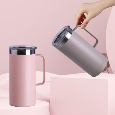 China 360/420/750ML Double Wall 304 Stainless Steel Insulated Coffee Mug Office Business Insulated Coffee Travel Mug With Handle Leak Proof Design for sale