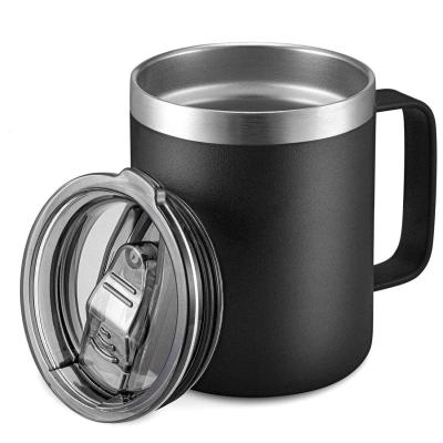 Chine Tasse de café extérieure sous vide isolée pour camping sur mesure avec couvercle tasse de voyage en acier inoxydable à double couche à vendre