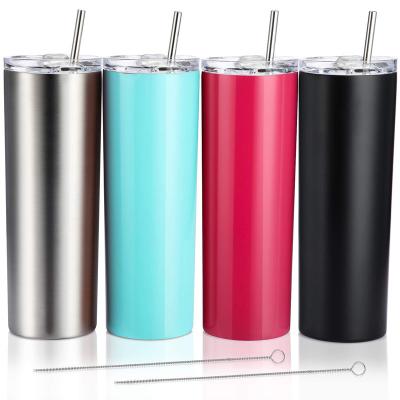 Chine Tubules minces avec couvercle 20 oz en acier inoxydable à vide isolée double paroi Voyage tasse de tubules d'eau de café à vendre