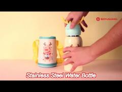 kids water bottle for school with straw lid , 16 oz stainless steel insulated water bottle for kids