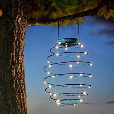 China Solar Hanging Garden Metal Lantern For Decorative Garden for sale