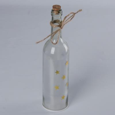 China Garden 1.2v Voltage And IP44 Protection Level Colorful Solar Lighting Glass Led Bottle for sale