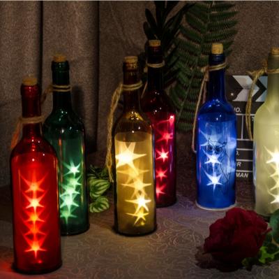 China Hot Sale Indoor Glass Decoration LED Wine Bottle Light for sale