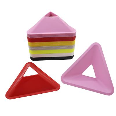 China PE Triangle Soccer Training Cones Soccer Marker Cones Soccer Logo Disc Cone for sale