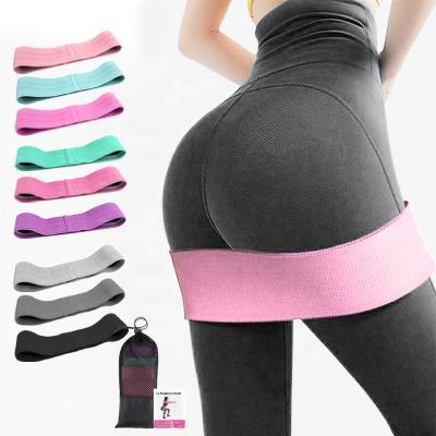 China Durable Custom Logo Printed Yoga Gym Exercise Fitness For Legs Glutes Booty Hip Cloth Resistance Bands for sale