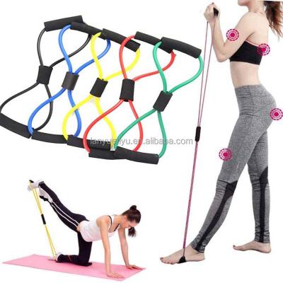 China High Quality 8 Form Home Exercise Resistance Band Tube Chest Expander Household Fitness Equipment for sale