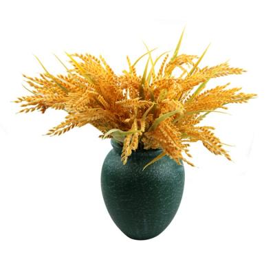 China Wheat Flower Window Display Hot New Products Wholesale Plastic Artificial Bouquet For Decoration Flocking for sale