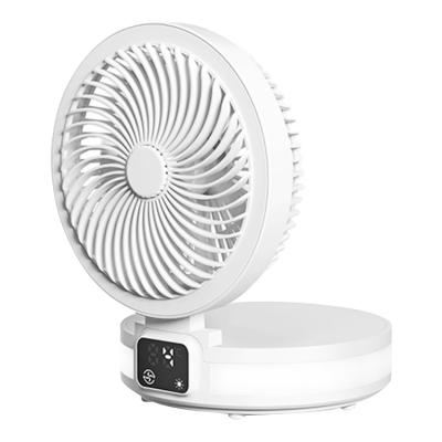 China Electric with Circluar Ddair Desk Fan Circulation Fan One Night Light LED IC Fan with Remote Control White for sale