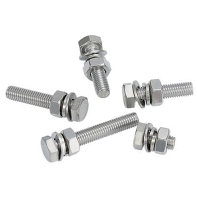 China Connection 304 316 stainless steel a2 a4 fasteners hex bolt and nut set with washer for sale