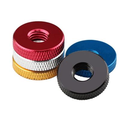 China Heavy Industry M3 M4 M5 M6 Anodized Thumb Knurled Knurled Nut Colorful Flat Aluminum Thumb Hand Thumb Lock Nut for sale