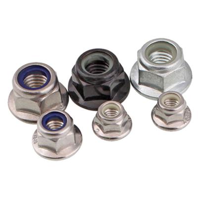 China Heavy Industry M3 M4 M5 M6 M8 M10 M12 Metric Galvanized Hex Insert 304 Stainless Steel 18-8 Nylon Hex Lock Hex Nylock Flange Nut for sale