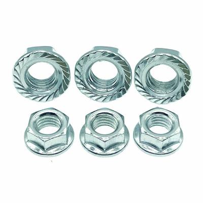 China Heavy Industry Carbon Steel Galvanized Hex Flange Nuts M8 Galvanized Nut With Hex Flange Made In China for sale