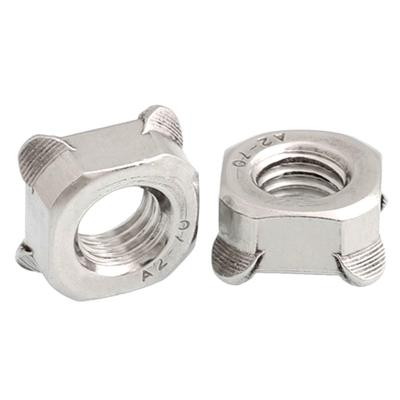 China Heavy Industry Manufacturing DIN928 Weld Nuts Metric Stainless Steel M5 Hex Hex Square Weld Nut Weld Nut for sale