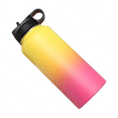 China Durable Wide Mouth Vacuum Insulated Stainless Steel Water Bottle 32oz With Straw For Sports Gym Travel Camping for sale