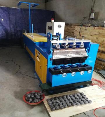 China High quality automatic production steel scourer wire drawing scourer making machine/pot steel scrubber machine from 0086-18315708563 for sale