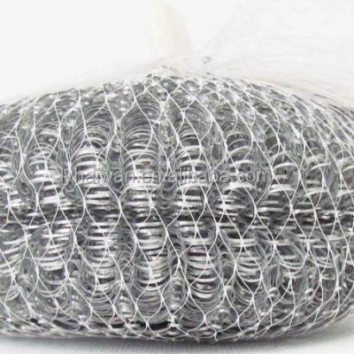 China Sustainable Eco - Friendly Kitchen Cleaning Mesh Scourer , 0086-18315708563 Iron Sponge for sale