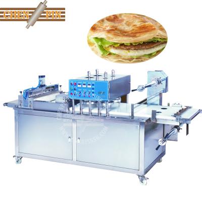 China Paratha dough ball press and film covering automatic frozen roti paratha making machine price high quality chapati maize parata pressing for parotha industries for sale