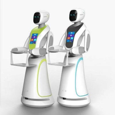 China Front Desk Hotel Service Robot Server Trackless Robot Advanced Humanoid Robot Waiter for sale