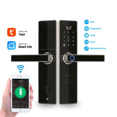 China Full Automatic Apartment High Security Biometric Scanner Fingerprint Door Lock for sale