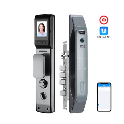 China Aluminum Alloy Wifi USmart Go App Security Electronic Smart Biometric Fingerprint Smart Lock With Camera for sale