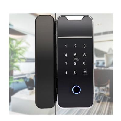 China Wireless Fingerprint Lock Office Apartment Smart PIN Code Card Remote Control Glass Door for sale