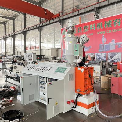 China 50 kW Plastic Screw Extruder 50 mm -160 mm DWC Gekrompen Pipe Extruder Te koop