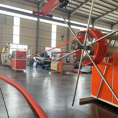 China PE PP vollautomatische Spirale Rohr Extrusionslinie mit 100m Rollen Wickelmaschine zu verkaufen