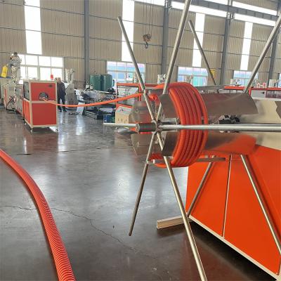 China 31kW HDPE Corrugated Single Wall Duct Pipe Extrusion Line for sale