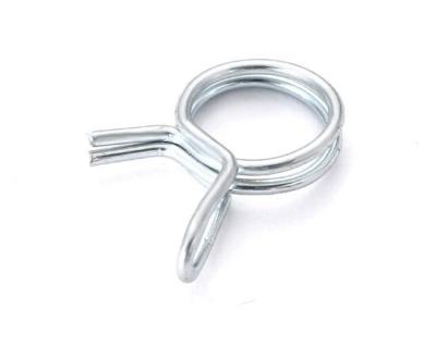 China Adjustable Double Wire Spring Hose Clamps Galvanized Steel Material for sale