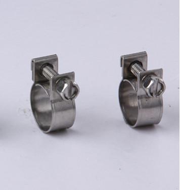 China 9mm Band Width Micro Hose Clamps Stainless High Sealing Performance for sale