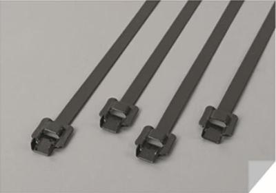 China Self Locking Wide Cable Ties 1.2mm Thickness With Vinyl Coated Releaseable Type for sale