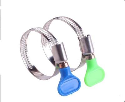 China Fuel Injection Hose Clamps Stainless Steel 2 Inch Germany Type With Plastic Handle for sale