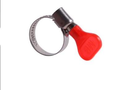 China 12 Mm Non Perforated Hose Clamps With Steel  Handle Germany Type for sale