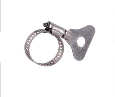 China 12.7 Mm Adjustable Perforated Hose Clamp With Steel  Handle Zinc Plated Material for sale